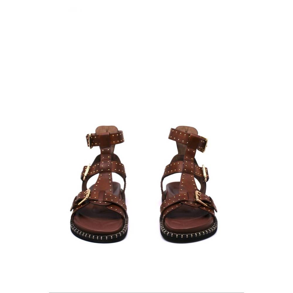 FREE PEOPLE; women's nova gladiator sandals in color "luggage" - Picture 3 of 5